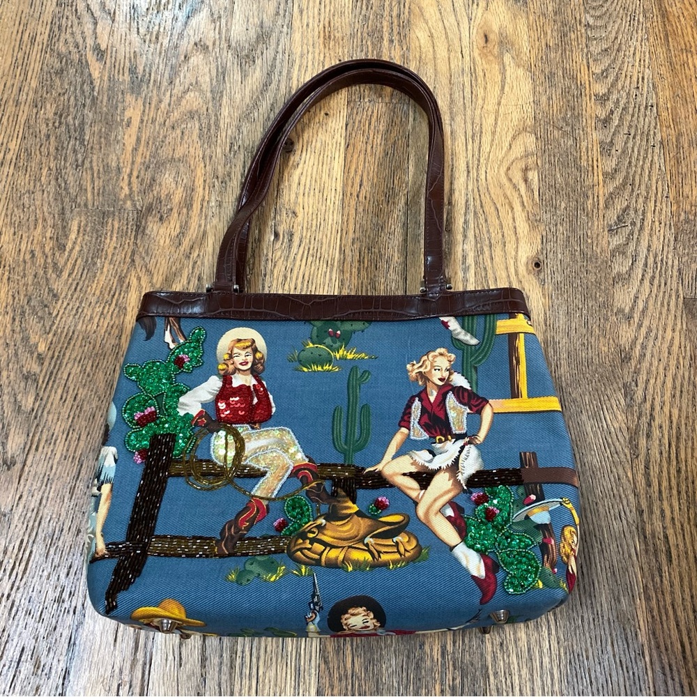 Vintage Western Pin Up Purse